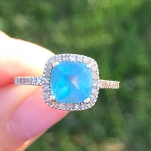 Women’s blue topaz ring